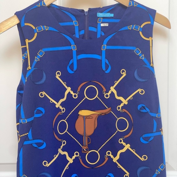 J. McLaughlin Sophia Sheath Dress Equestrian Horsebit Catalina Cloth Sleeveless - Picture 4 of 8